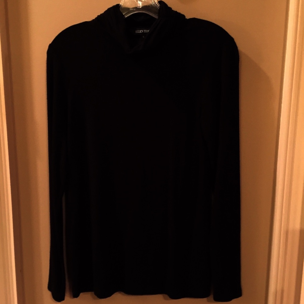 Ellen Tracy Ruched Neck Turtleneck